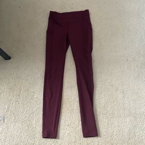 Lululemon leggings,burgundy, size 4